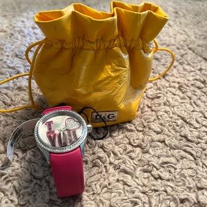 Dolce and Gabbana  I love you leather watch new! Super cute! Rare